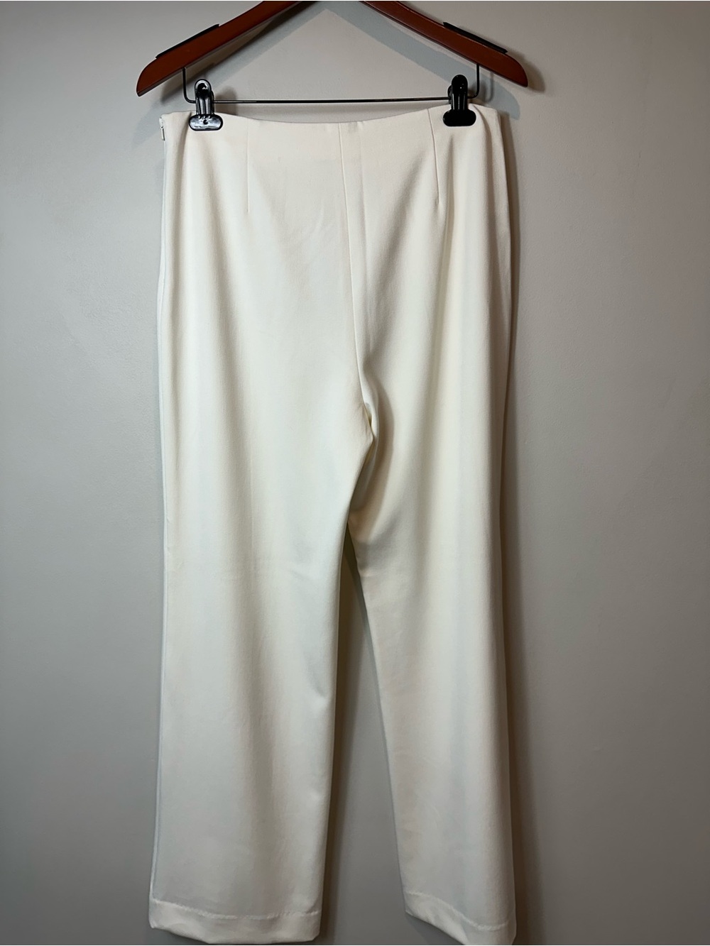 NWT NIC+ZOE Cream Dress Pants Size 12 Side Zip Career Trouser $138 - Picture 5 of 8